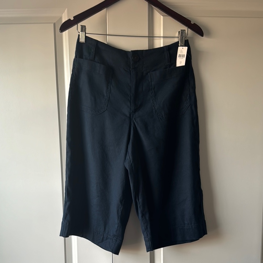 Anthropologie The Colette Longline Shorts by Maeve navy - Picture 5 of 5